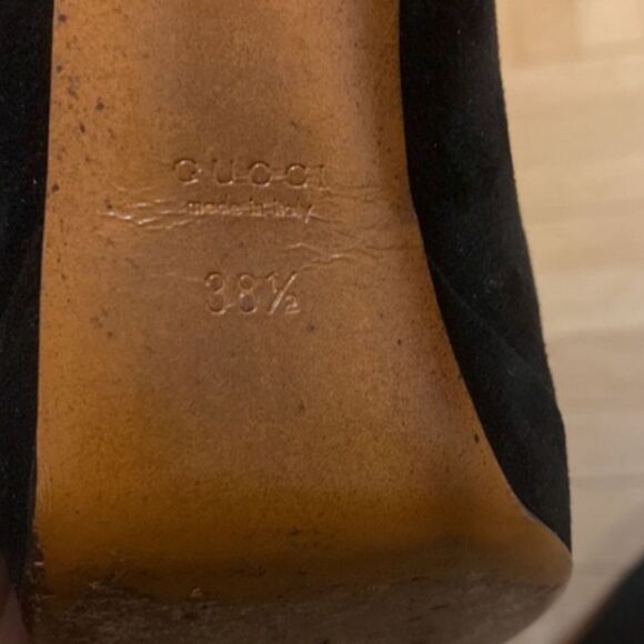 Classic Black Gucci 4 inch High Heels 38.5 - Picture 3 of 4